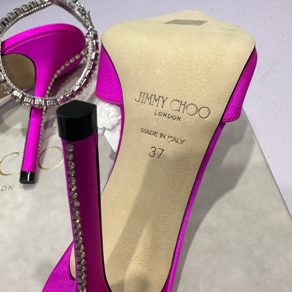 Jimmy Choo Women's Pink Satin Heels - Picture 6 of 10